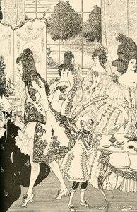 ロックのレイプ、1896年、1928年。 作： Aubrey Beardsley