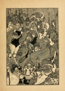 ロックのレイプ。アレキサンダーポープによる脾臓の洞窟のイラスト 作： Aubrey Beardsley