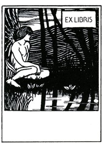 Vignette ex libris (ex-libris) 作: Aubrey Beardsley (1872-1898)