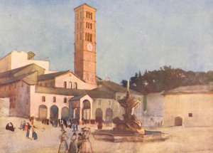 ローマ聖マリア・イン・コスメディン（カラーリトグラフ） 作： Aubrey Waterfield