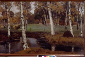 オーバーベック、フリッツ（1869-1909）の風景画。油彩・キャンバス 作： August Overbeck