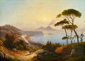 ドイツ語：Blick auf den Golf von Neapel ナポリ湾の眺め