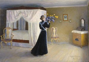 Ringerike の Mo 農場のインテリア 作： August Eiebakke