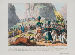 バルカン半島を横切るグラフの軍隊イヴァンイヴァノビッチディビッチc。 1830 作： August Friedrich Andreas Campe