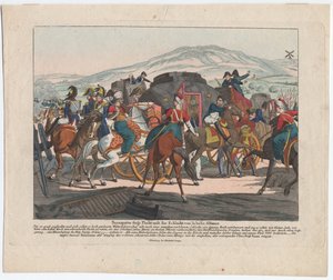 ウォータールーの戦い後のナポレオンの飛行 作： August Friedrich Andreas Campe