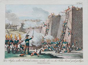 ラチュク要塞の包囲、c。 1830 作： August Friedrich Andreas Campe