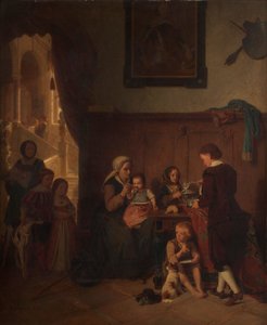 貧しい家族へのケータリング 作： August Friedrich Siegert