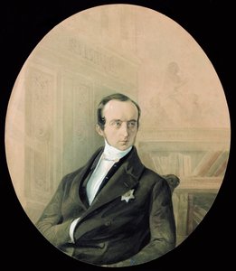 ウラジーミル・フョードロヴィチ・オドエフスキー王子の肖像画、1803～1869年、1840年代末。 作： August Friedrichovich Petzold