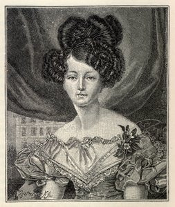 ザクセン＝ワイマール＝アイゼナハのアウグスタがプロイセンの王女として、1829年。 作： August Heinrich Ferdinand Tegetmeyer