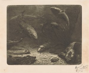 水族館 作： August Le Gras (signed by artist)
