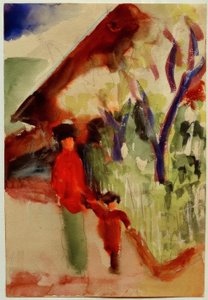 アムシュバイツァーハウス 作： August Macke