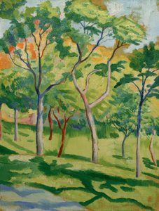 牧草地の木 作： August Macke