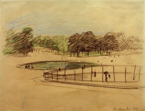 チュイルリー庭園の池 作： August Macke