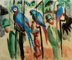 オウムと 作： August Macke