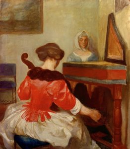 コンサート、ジェラールテルボルチの後のコピー 作： August Macke