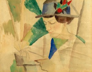 画家の妻、読書