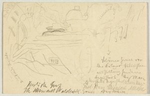 揺れるタクシー、オデッサのワシリー・カンディンスキーへのはがき 作： August Macke