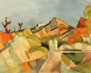 岩の多い風景 作： August Macke