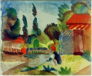 物置小屋 作： August Macke