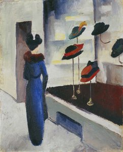 帽子屋、1913 作： August Macke