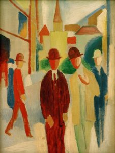 人との明るい通り 作： August Macke