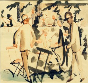 コーヒーハウステラス 作： August Macke