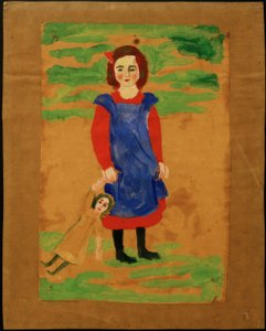人形を持つ子供 作： August Macke