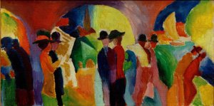 ヨットの列柱I 作： August Macke