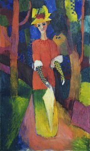 公園の女性 作： August Macke
