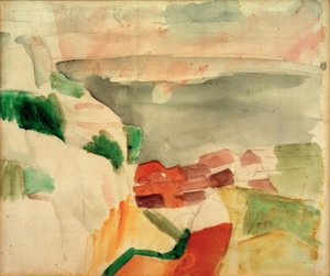 ムルテン湖からの風景 作： August Macke