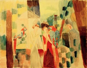 オウムと男女 作： August Macke