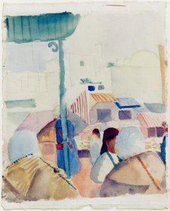 チュニスIIの市場 作： August Macke