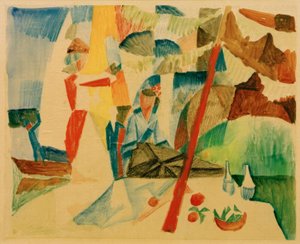 出航後のピクニック 作： August Macke