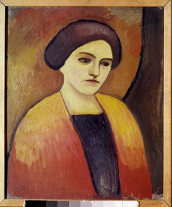画家の妻、マッケ夫人の肖像 アウグスト・マッケ（1887-1914）の絵画 1911年 パリ市立近代美術館 作： August Macke