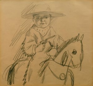 カウボーイとしてのウォルター 作： August Macke