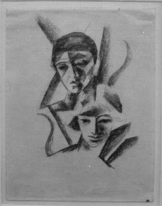 2つの頭 作： August Macke