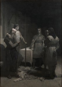 フリチオフの物語: ベレ王とトールステン バイキングソン、1880 年代。 作： August Malmström