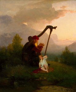 1856年のハイマー王とアスログ 作： August Malmström