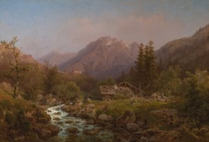 山の風景 作： August Piepenhagen