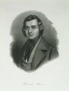 詩人ハインリッヒハイネの肖像1797-1856、1842 作： August Weger