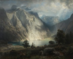 ベルヒテスガーデン近くのオーバーゼー 作： August Wilhelm Leu