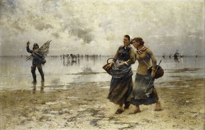 干潮、 作： August Wilhelm Nikolaus Hagborg