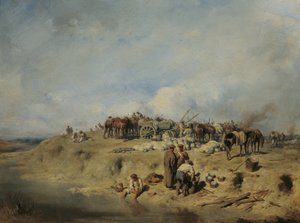 ロシア兵のビバーク 作： August von Pettenkofen