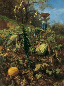 かぼちゃの庭 作： August von Pettenkofen