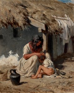 ハンガリーの村の牧歌 作： August von Pettenkofen