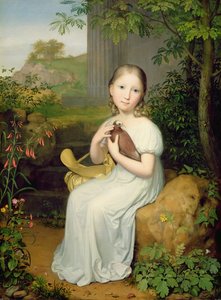 子供の頃のルイーズ・ボース伯爵夫人の肖像、1820年