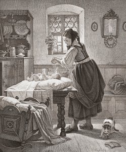 トワレ。 19世紀の育児。 作： Augusta Ludwig
