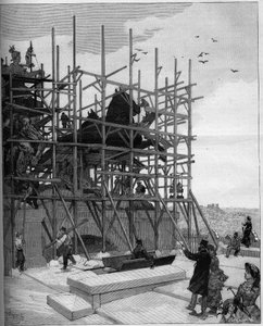 パリの凱旋門 : アレクサンドル・ファルギエール（1831-1900）の彫刻（「共和国の勝利」）の建設状況について 作： Auguste (after) Gerardin