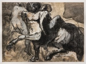 ケンタウロス、2人の女性を誘拐 作： Auguste (after) Rodin