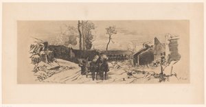 普仏戦争中の馬車に乗った兵士 Baterie Millau、Route d